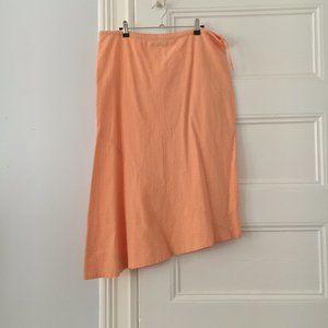 Vintage Joseph London Cotton Seersucker Asymmetrical Skirt Size L